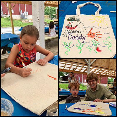 Kids love crafting at Weber's Cider Mill Farm in Parkville, MD.