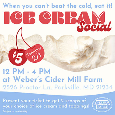 Join us for a Ice Cream social to celebrate the chilly season!